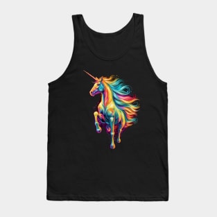 Colorfull Unicorn Horse Tank Top